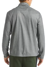 Men's Striped Golf Quarter Zip Pullover