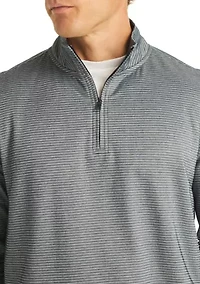 Men's Striped Golf Quarter Zip Pullover