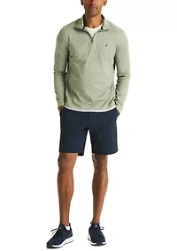 Men's Striped Golf Quarter Zip Pullover