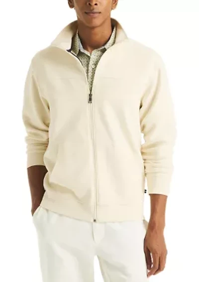 Men's Twill Full Zip Mock Neck Jacket