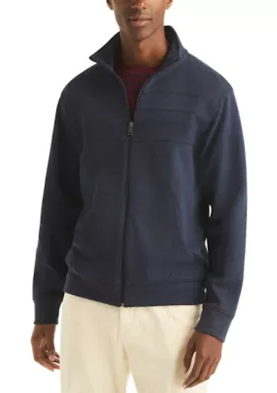 Men's Twill Full Zip Mock Neck Jacket