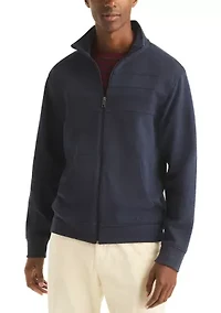 Men's Twill Full Zip Mock Neck Jacket