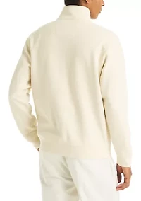 Men's Twill Full Zip Mock Neck Jacket