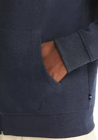 Men's Twill Full Zip Mock Neck Jacket