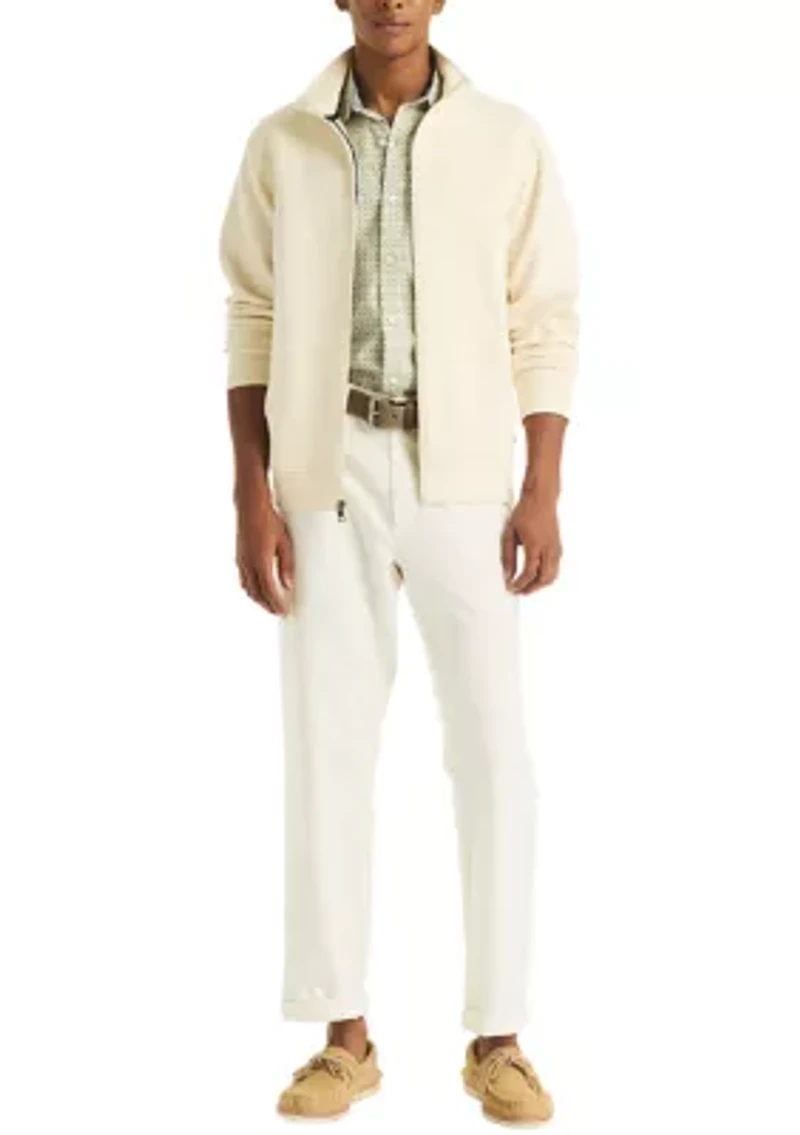 Men's Twill Full Zip Mock Neck Jacket