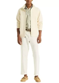 Men's Twill Full Zip Mock Neck Jacket