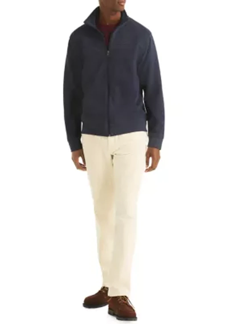 Men's Twill Full Zip Mock Neck Jacket