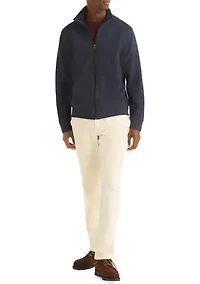 Men's Twill Full Zip Mock Neck Jacket