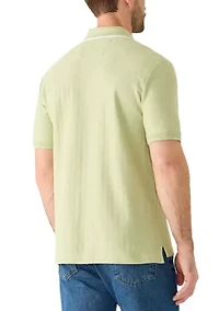 Men's Herringbone Polo Shirt