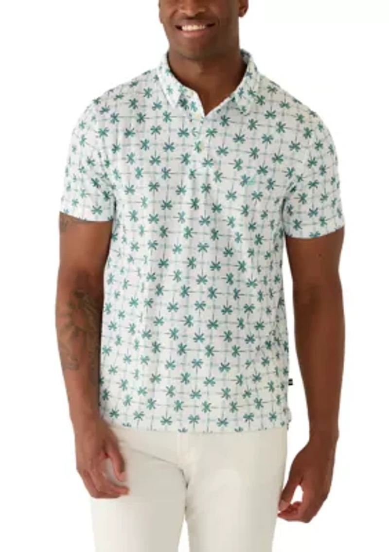 Men's Performance Palm Tree Polo Shirt