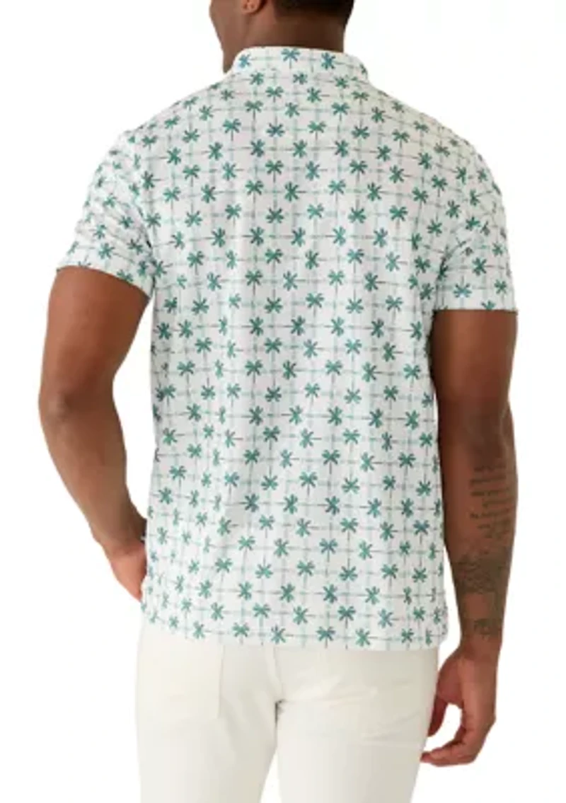 Men's Performance Palm Tree Polo Shirt