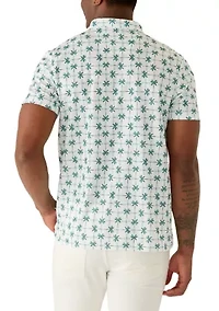 Men's Performance Palm Tree Polo Shirt