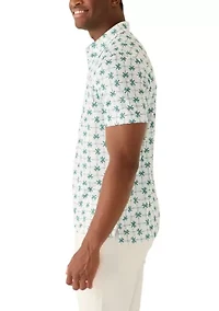 Men's Performance Palm Tree Polo Shirt