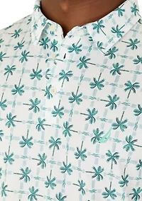 Men's Performance Palm Tree Polo Shirt