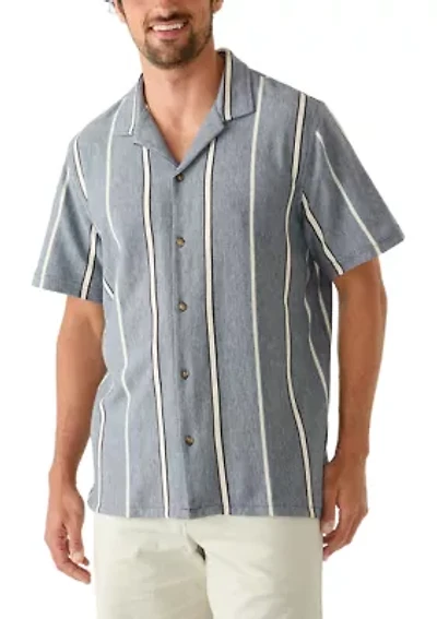 Men's Vertical Striped Polo Shirt