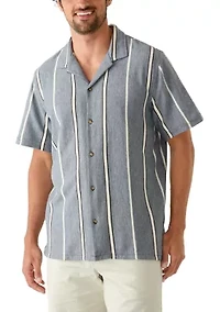 Men's Vertical Striped Polo Shirt