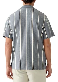 Men's Vertical Striped Polo Shirt