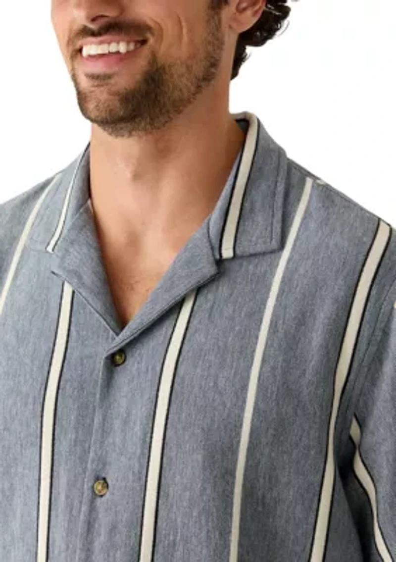 Men's Vertical Striped Polo Shirt