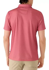 Men's Performance Diamond Geo Button Up Polo