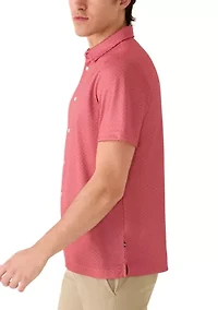 Men's Performance Diamond Geo Button Up Polo