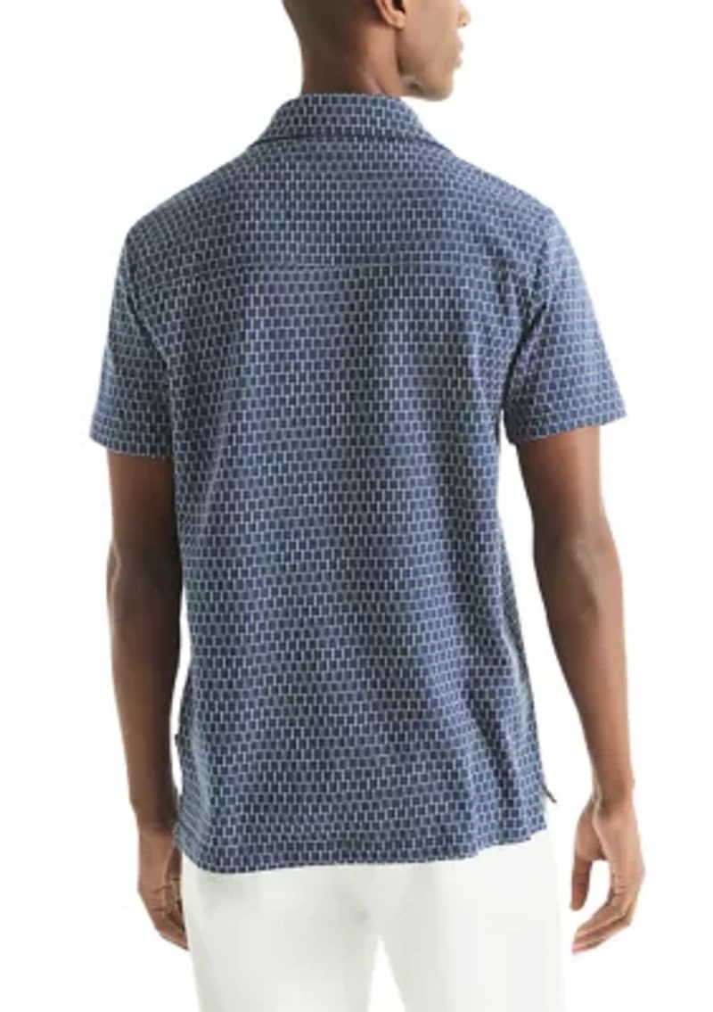 Men's Short Sleeve Brick Button Down Shirt