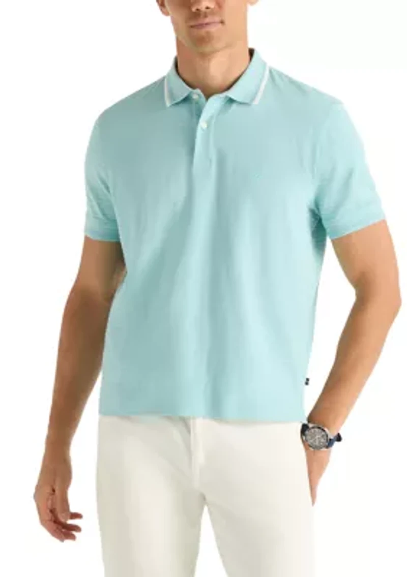 Men's Short Sleeve Jacquard Polo Shirt