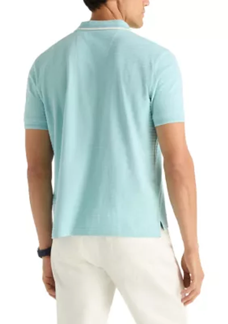 Men's Short Sleeve Jacquard Polo Shirt