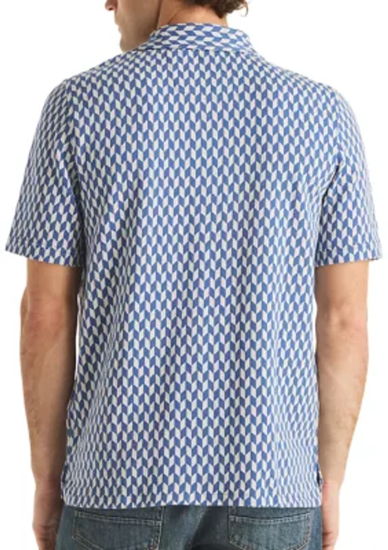 Men's Classic Fit Button-Front Polo