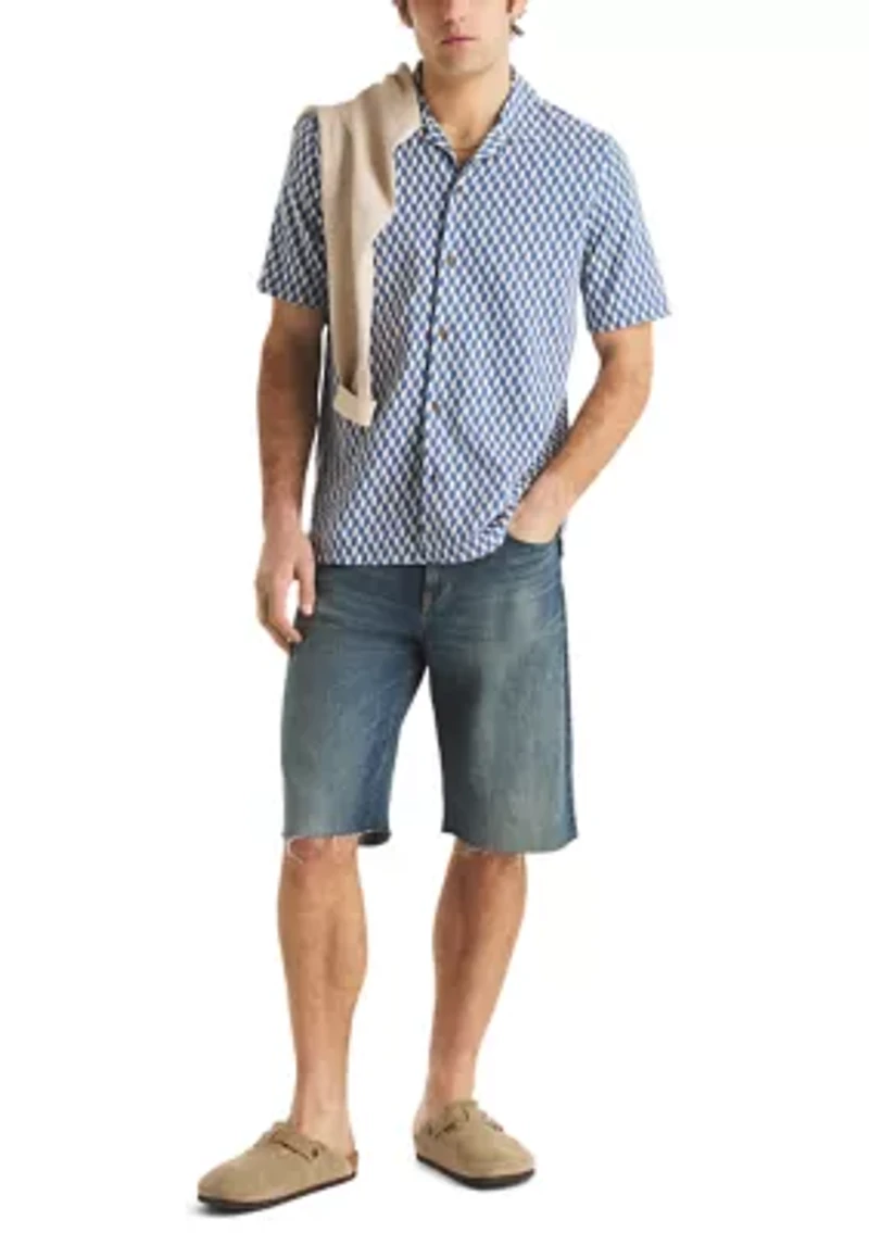 Men's Classic Fit Button-Front Polo