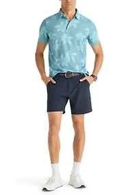 Men's Floral Striped Polo Shirt