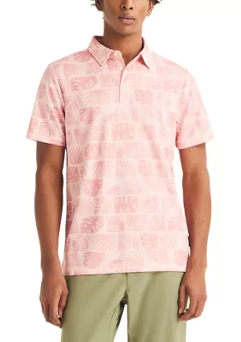 Men's Performance Short Sleeve Floral Block Polo Shirt