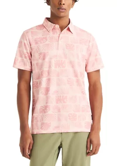 Men's Performance Short Sleeve Floral Block Polo Shirt