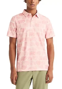 Men's Performance Short Sleeve Floral Block Polo Shirt