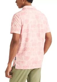 Men's Performance Short Sleeve Floral Block Polo Shirt