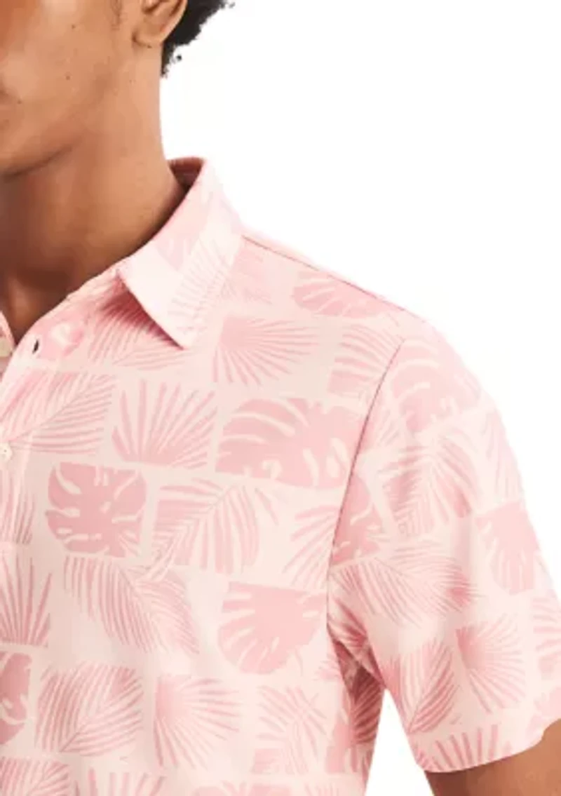 Men's Performance Short Sleeve Floral Block Polo Shirt