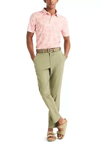 Men's Performance Short Sleeve Floral Block Polo Shirt