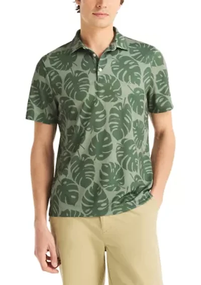 Men's Performance Short Sleeve Frond Print Polo Shirt