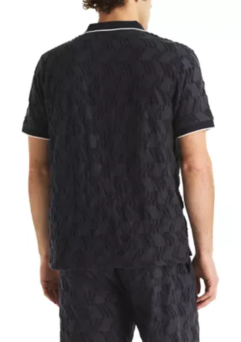 Men's Terry Knit Polo Shirt
