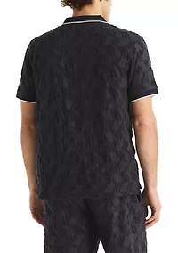 Men's Terry Knit Polo Shirt