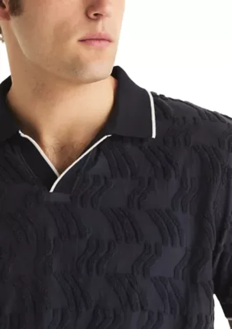 Men's Terry Knit Polo Shirt