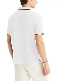 Men's Lid Polo Shirt with Double Tipped Collar