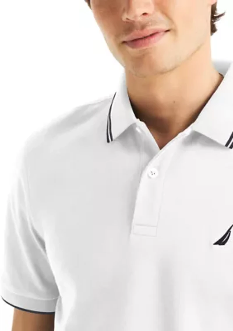 Men's Lid Polo Shirt with Double Tipped Collar