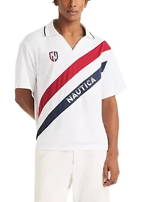 Men's Americana Diagonal Block Polo Shirt