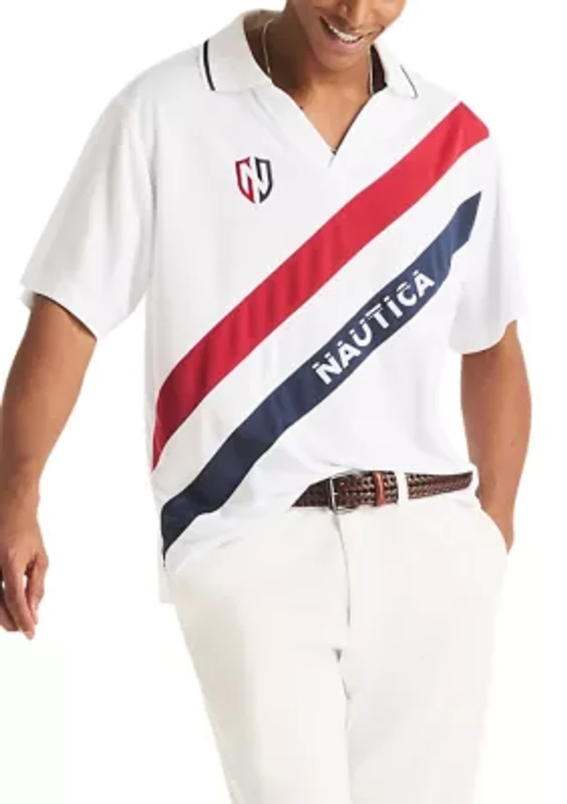 Men's Americana Diagonal Block Polo Shirt