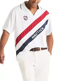Men's Americana Diagonal Block Polo Shirt