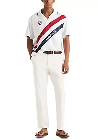 Men's Americana Diagonal Block Polo Shirt