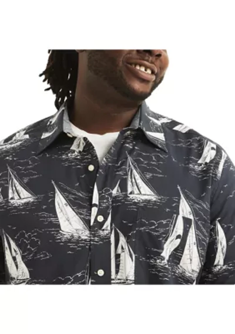 Big & Tall Sustainably Crafted Printed Short Sleeve Shirt