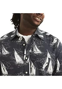 Big & Tall Sustainably Crafted Printed Short Sleeve Shirt