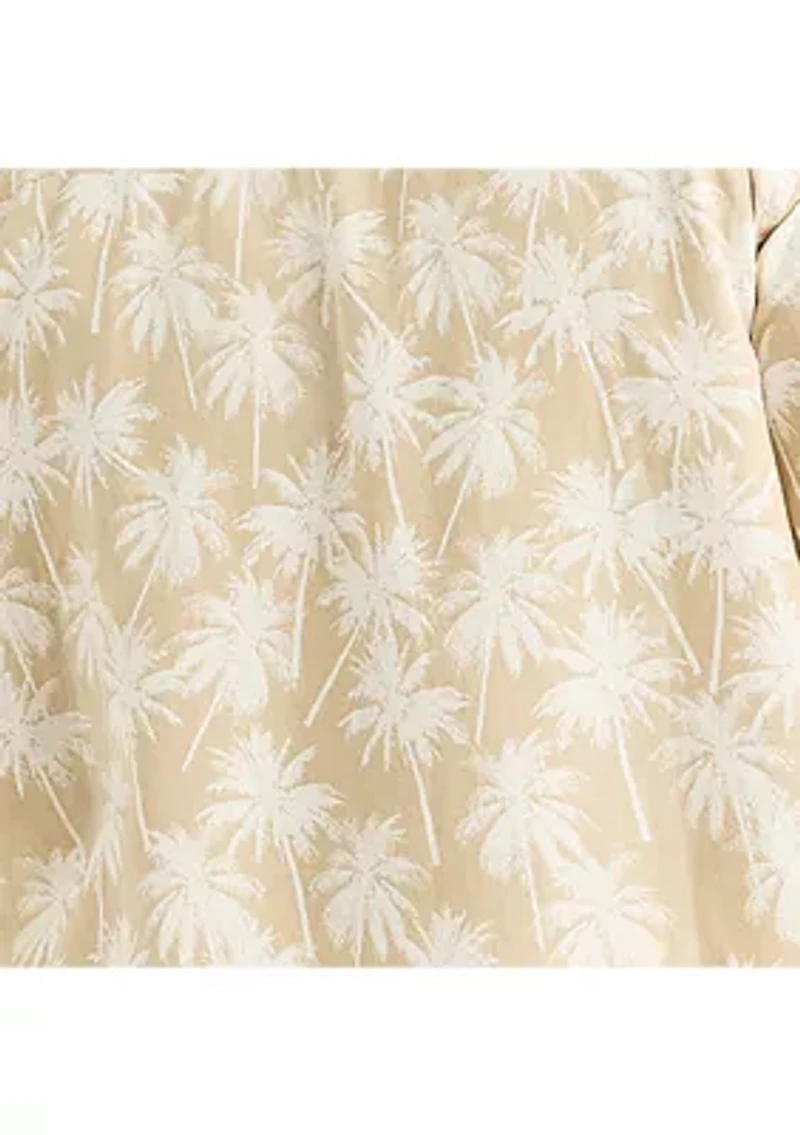 Big & Tall Printed Camp Linen Short Sleeve Shirt