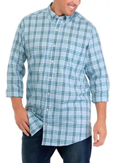 Big & Tall Long Sleeve Plaid Shirt